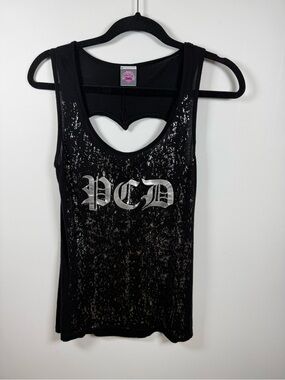 PUSSYCAT DOLLS | Y2K Burnout Silver Tank Size S